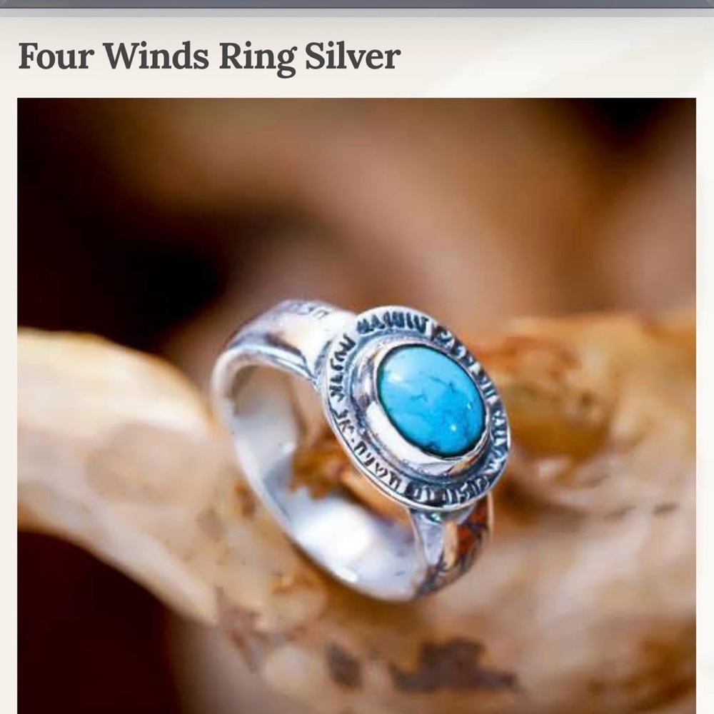 Ka Gold Jewelry “Four Winds Ring” in Silver with Moonstone Preowned